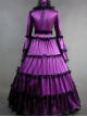 Matte Satin Lace Gothic Lolita Prom Dress