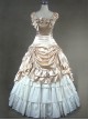 Victorian Retro Champagne Color Ruffles Classic Lolita Prom Dresses