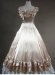 Victorian Retro Champagne Color Ruffles Classic Lolita Prom Dresses