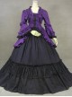British Style Gorgeous Palace Style Purple And Black Lolita Prom Dress