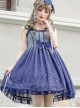 Blue Gradient Starry Sky Classic Lolita Sling Dress