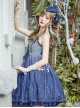 Blue Gradient Starry Sky Classic Lolita Sling Dress