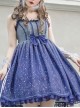 Blue Gradient Starry Sky Classic Lolita Sling Dress