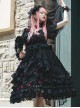 Swan Lake Series Lace Gothic Lolita Short Sleeve Dress