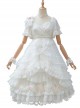 Swan Lake Series Lace Gothic Lolita Short Sleeve Dress