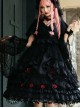 Swan Lake Series Lace Gothic Lolita Short Sleeve Dress