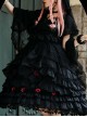Swan Lake Series Lace Gothic Lolita Short Sleeve Dress