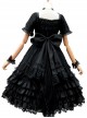 Swan Lake Series Lace Gothic Lolita Short Sleeve Dress