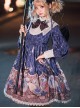 Magic Crystal Cat Series OP Halloween Gothic Lolita Long Sleeve Dress