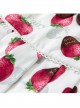 Chocolate Strawberry Lapel High Waist Classic Lolita Short Sleeve Dress