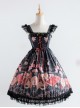 Elegant Printing Classic Lolita Fly Sleeve Dress