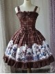 Magic Tea Party War Of Thrones Series Printing Classic Lolita Sling Dress Version 1