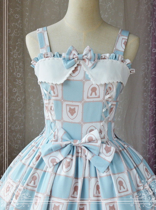 Magic Tea Party War Of Thrones Series Printing Classic Lolita Sling Dress Version 1