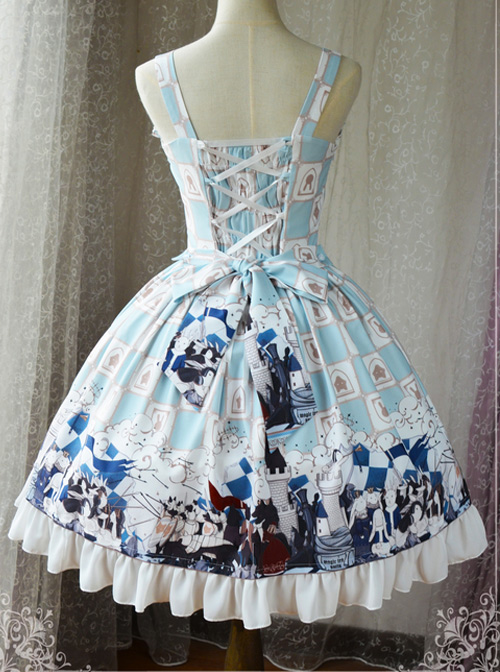 Magic Tea Party War Of Thrones Series Printing Classic Lolita Sling Dress Version 1