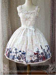 Magic Tea Party War Of Thrones Series Printing Classic Lolita Sling Dress Version 2