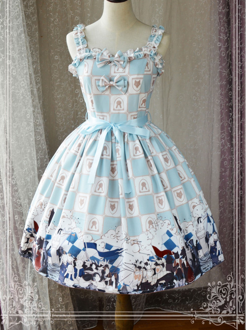 Magic Tea Party War Of Thrones Series Printing Classic Lolita Sling Dress Version 2