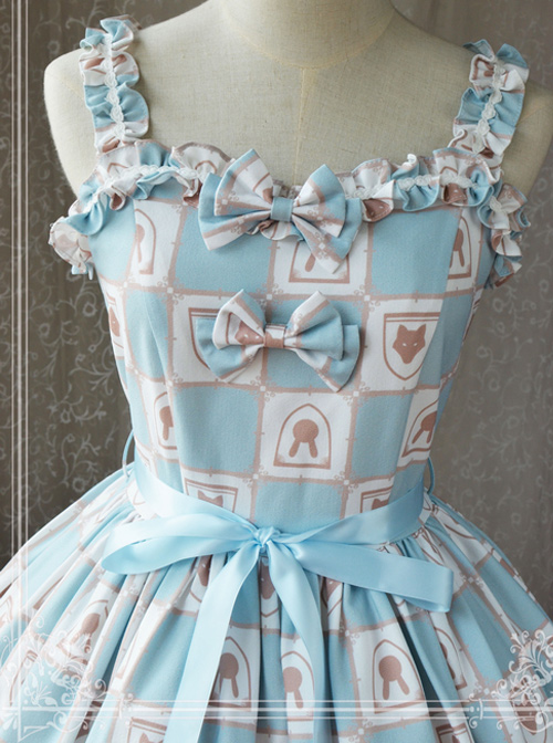 Magic Tea Party War Of Thrones Series Printing Classic Lolita Sling Dress Version 2