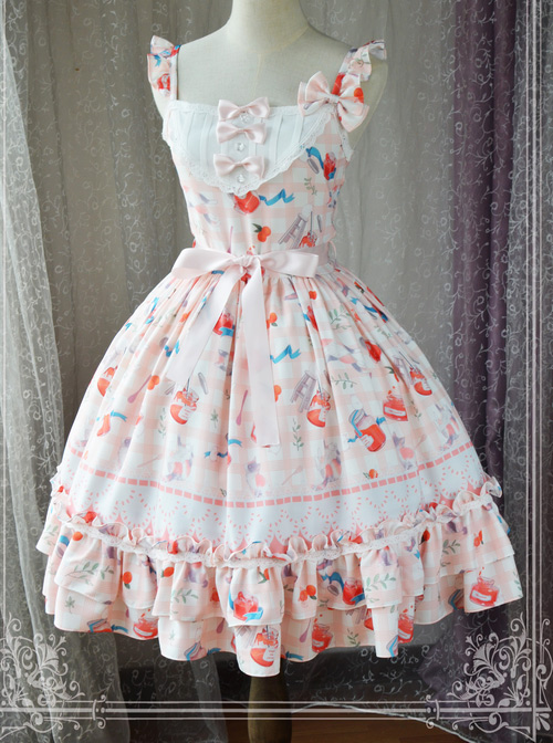 Magic Tea Party Kitty And Orange Sauce Series Classic Lolita Sling Dress Version 2