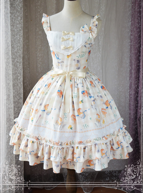 Magic Tea Party Kitty And Orange Sauce Series Classic Lolita Sling Dress Version 2