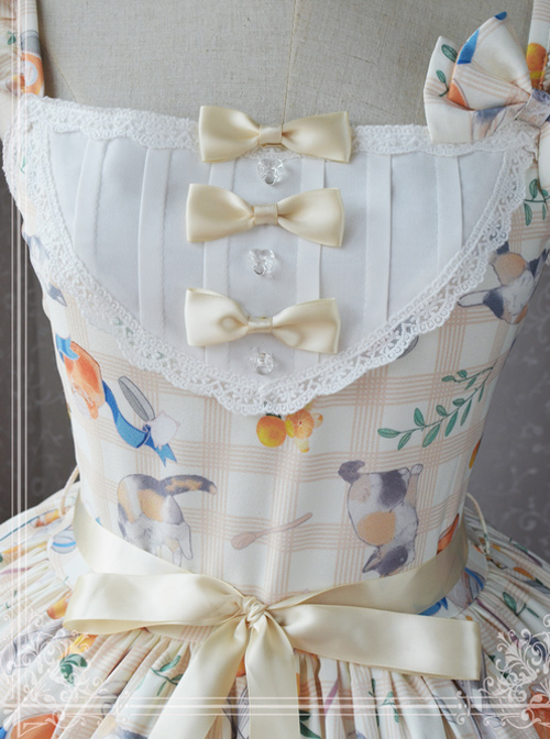 Magic Tea Party Kitty And Orange Sauce Series Classic Lolita Sling Dress Version 2