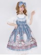 *Royal Rabbit Tea Party* Chiffon Little High Waist Classic Lolita Sling Dress