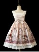 *Royal Rabbit Tea Party* Chiffon Little High Waist Classic Lolita Sling Dress