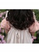 Cute Ruffle Collar Classic Lolita Lantern Short Sleeve Dress And Lolita Apron