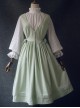 Pure-color V Collar Classic Lolita Vest Dress