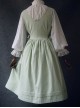 Pure-color V Collar Classic Lolita Vest Dress
