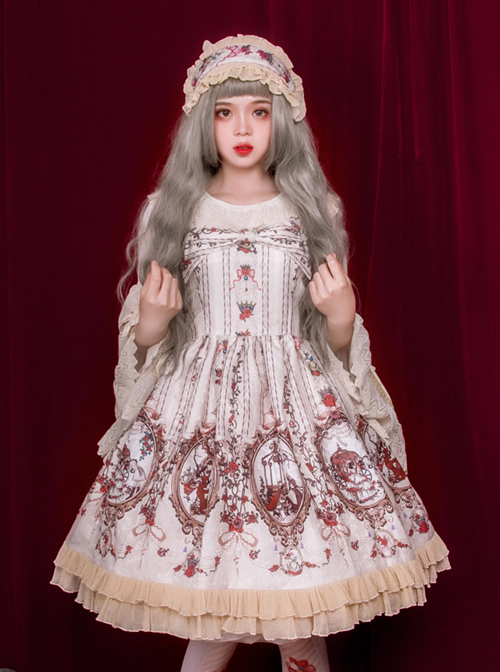 Cinderella Series Printing Classic Lolita Sling Dress