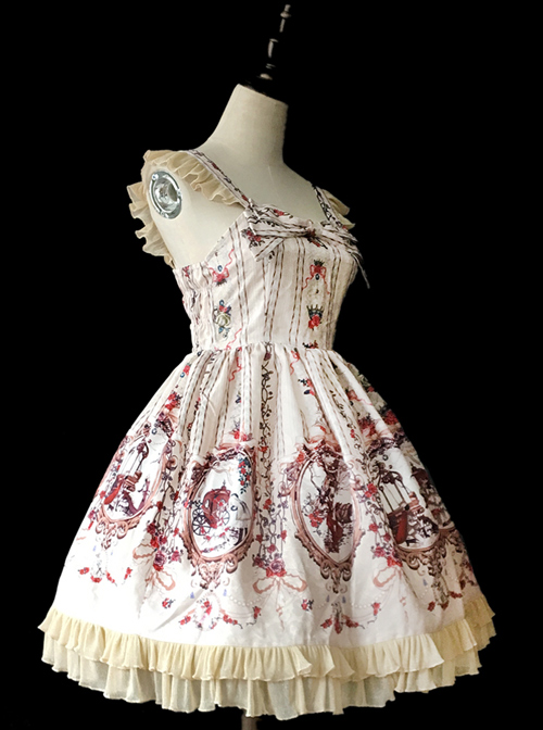 Cinderella Series Printing Classic Lolita Sling Dress