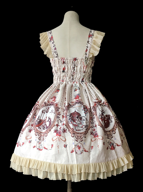 Cinderella Series Printing Classic Lolita Sling Dress