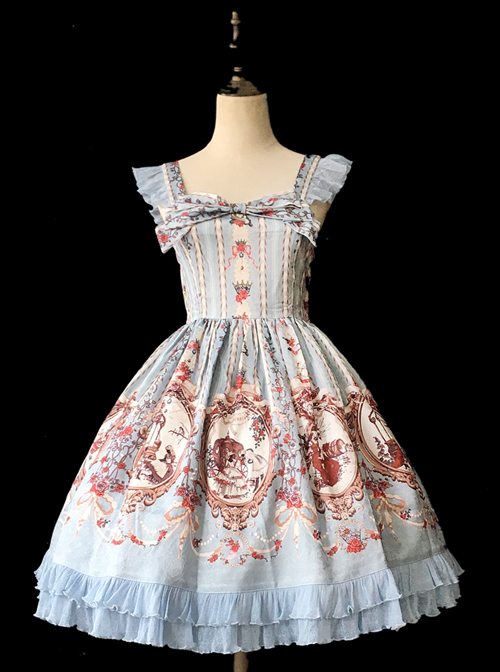 Cinderella Series Printing Classic Lolita Sling Dress