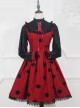 Red Queen Series Retro Fairy Tales Style Woolen Long Sleeve Classic Lolita Dress