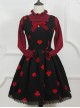 Red Queen Series Retro Fairy Tales Style Woolen Embroidered Classic Lolita Vest Dress