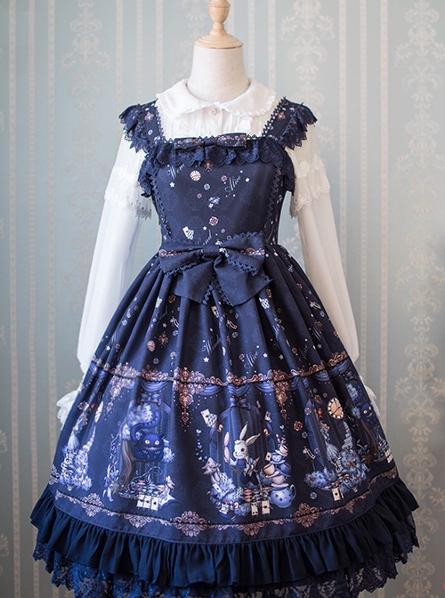 The Dreamland Of Alice Series Small High Waist Classic Lolita Sling Dress