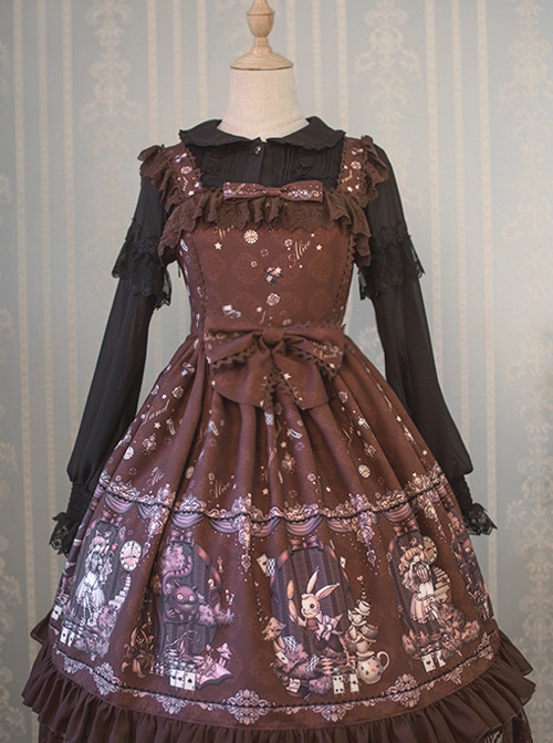 The Dreamland Of Alice Series Small High Waist Classic Lolita Sling Dress
