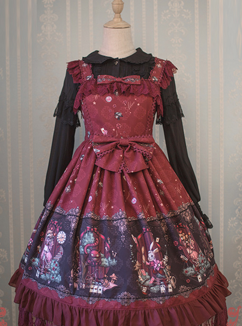 The Dreamland Of Alice Series Small High Waist Classic Lolita Sling Dress