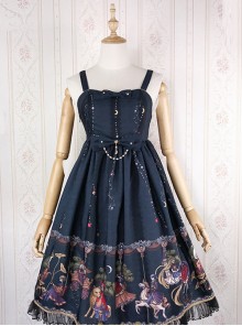 Fairy Tale World Amusement Park Series Little High Waist Classic Lolita Sling Dress