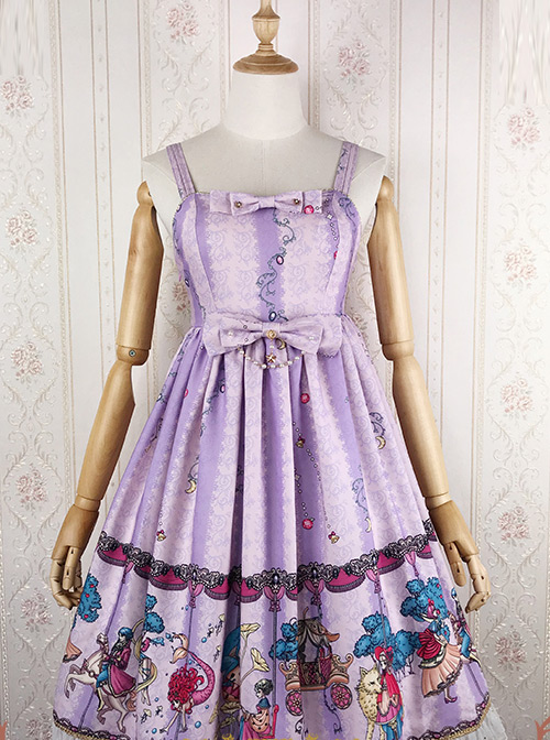 Fairy Tale World Amusement Park Series Little High Waist Classic Lolita Sling Dress