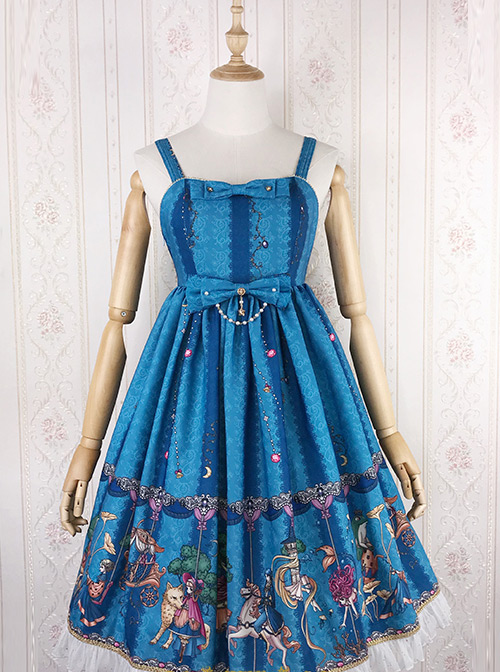 Fairy Tale World Amusement Park Series Little High Waist Classic Lolita Sling Dress