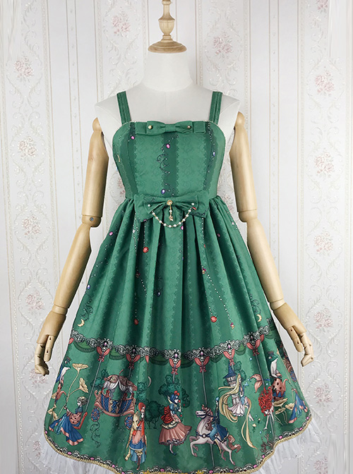 Fairy Tale World Amusement Park Series Little High Waist Classic Lolita Sling Dress