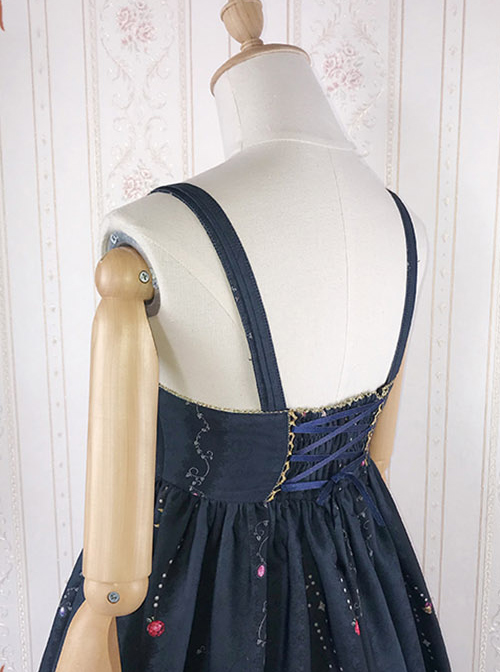 Fairy Tale World Amusement Park Series Little High Waist Classic Lolita Sling Dress