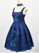 Schrodinger's Cat Series Printing High Waist Classic Lolita Sling Dress