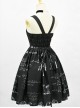 Schrodinger's Cat Series Printing High Waist Classic Lolita Sling Dress