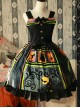 Magic Tea Party Black Spider Web Witch Castle Halloween Gothic Lolita Sling Dress