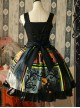 Magic Tea Party Black Spider Web Witch Castle Halloween Gothic Lolita Sling Dress