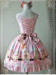 Magic Tea Party Balloon Bear Printing Sweet Lolita Sling Dress