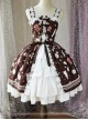 Magic Tea Party Sunny Day And Food Series Printing Classic Lolita JSK Sling Dress Version 2