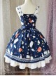 Magic Tea Party Sunny Day And Food Series Printing Classic Lolita JSK Sling Dress Version 2